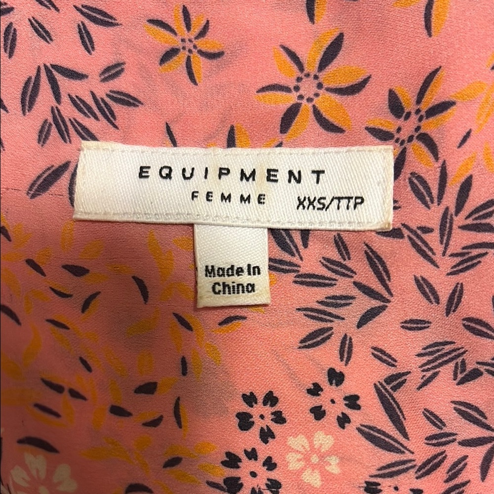Equipment Pink Floral Button Down Shirt